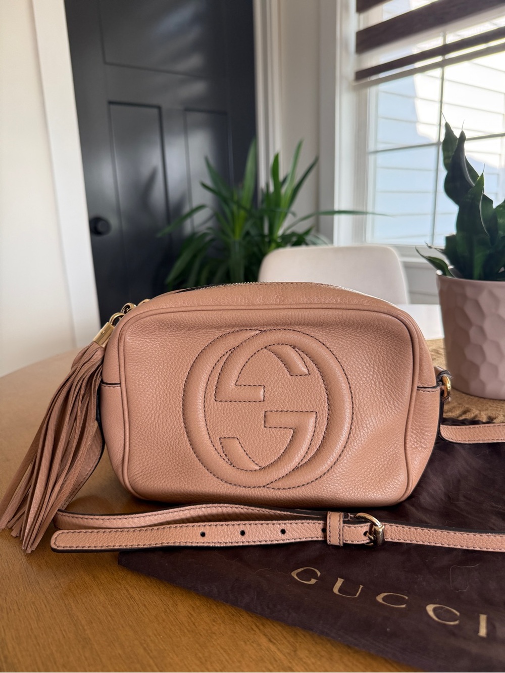Gucci Tan Soho Disco Crossbody Bag